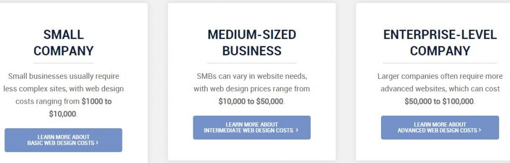 custom website design prices
